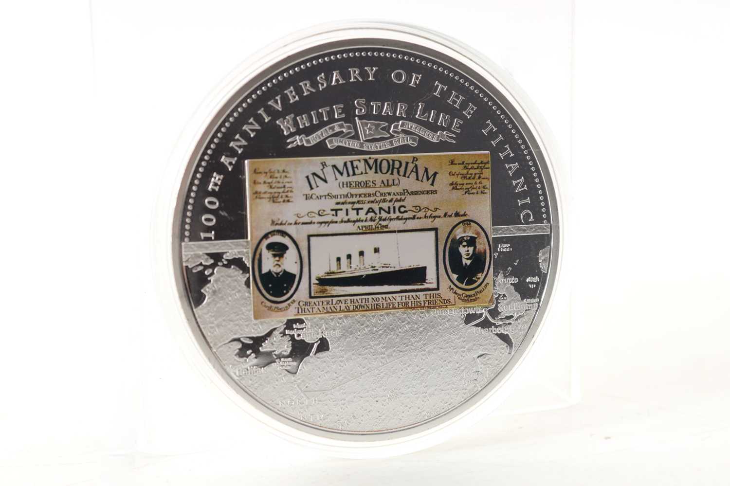 CONSTRUCTION, LAUNCH, SAILING AND SINKING OF THE R.M.S. TITANIC, FOUR OVERSIZED COINS - Image 5 of 12