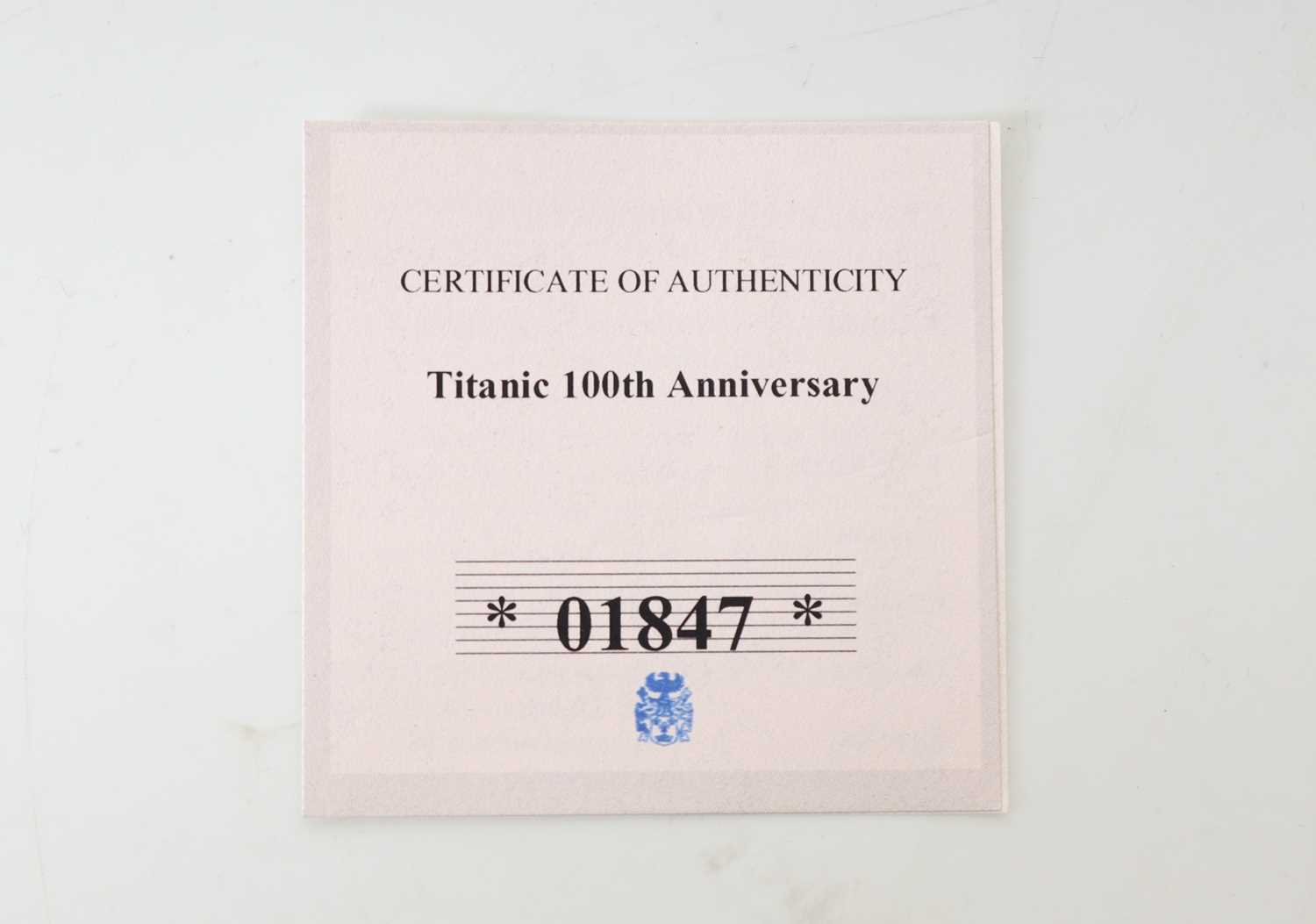 CONSTRUCTION, LAUNCH, SAILING AND SINKING OF THE R.M.S. TITANIC, FOUR OVERSIZED COINS - Image 12 of 12