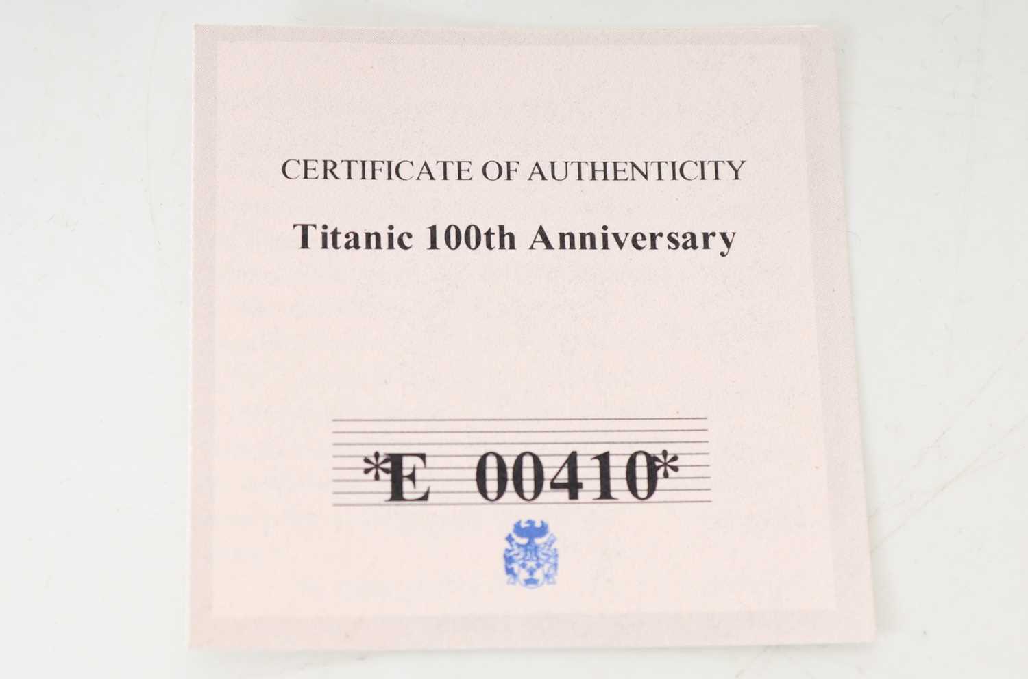 CONSTRUCTION, LAUNCH, SAILING AND SINKING OF THE R.M.S. TITANIC, FOUR OVERSIZED COINS - Image 6 of 12