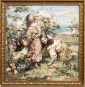 EDWARD ATKINSON HORNEL (SCOTTISH 1864 - 1933), CHASING BUTTERFLIES