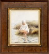 ROBERT GEMMELL HUTCHISON RSA RBA ROI RSW (SCOTTISH 1855 - 1936), PADDLING IN THE SEA