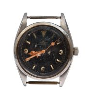 A Rolex stainless steel 'bubble back' wristwatch, Oyster Explorer, Ref 6150, No 930825, movement