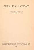 Woolf (Virginia), Mrs. Dalloway, first edition, London: Published by Leonard & Virginia Woolf at The