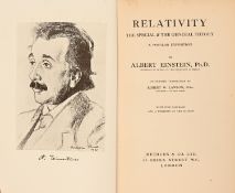 Physics. Einstein (Albert, Ph.D.) & Lawson (Robert W., D.Sc., translator), Relativity: The Special &