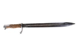 A WWI German Simson & Co Suhl bayonet. Dated 1915, marked 'W15', total length 49.7cm.