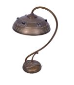 A 20th century brass table lamp.