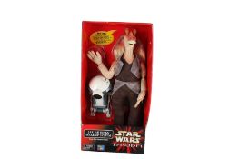 A Star Wars Episode One Large Jar Jar Binks Wake Up System. In the original box.