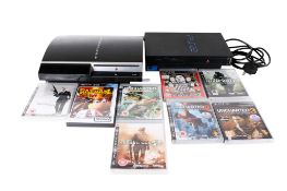 A PS2, PS3 and assorted games.