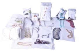 A large collection of costume jewellery.