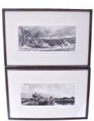 Sir Frank Short (British, 1857-1945), a pair of mezzotints.