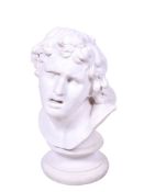 A contemporary plaster bust.