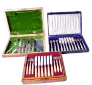 An assortment of silver and silverplated flatware.