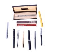 A collection of Sheaffer pens.