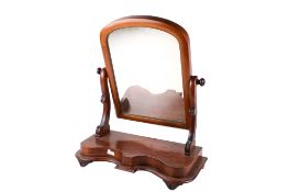 A 19th century mahogany dressing table mirror.