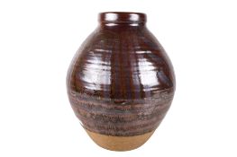 Geoffrey Whiting (1919-1988), a large Studio Art Pottery stoneware vase. Impressed mark to base.