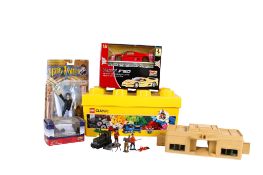 A collection of assorted modern toys.