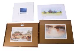 Four signed prints and pictures.