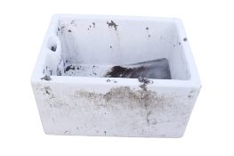 A vintage ceramic Belfast sink. H32cm x W60cm x D46cm.