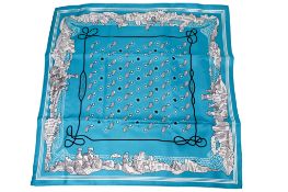 A Hermes Bandana 100% silk twill scarf, 'Les Canyons Etoiles'.