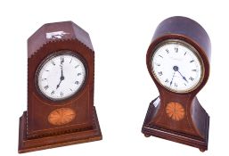 Two mahogany cased mantel clocks.