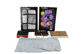 A collection of women's fashion textiles.