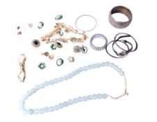 A small group of costume jewellery and ladies' wristwatches.