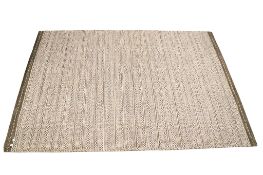 A contemporary wool rug.