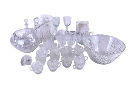 A collection of assorted modern glassware.
