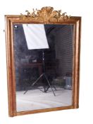 A 19th century large gilt framed rectangular wall mirror.