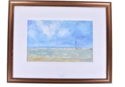 John Bond (British, 20th century), oil painting, titled verso 'Red and White Shirts'.