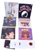 A collection of mostly 1970s vinyl records, LPs and singles.