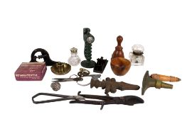 A collection of miscellaneous items. Including brassware, glass and collectables, etc.