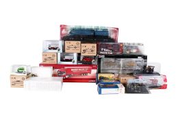 A collection of diecast vehicles.
