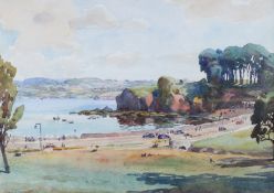 A 20th century watercolour, Livermead Cliffs, Torquay.