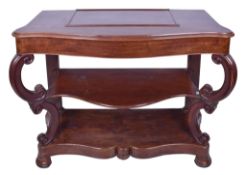 A 19th century mahogany console table.