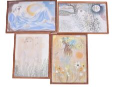 Four Peter Campbell (1931-1989), watercolour paintings.