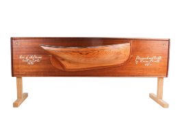 Half hull boat model - 'Eve of St. Mawes', on a stand.