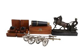 A group of assorted modern collectables.