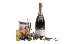 A group of collectables.