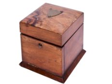 A Victorian walnut jewellery box.