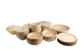 A late 20th century French earthenware kitchenware set. Including bowls and tureens, etc.