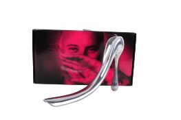 Manolo Blahnik (1942) for Habitat - shoehorn, boxed. Polished cast aluminium.