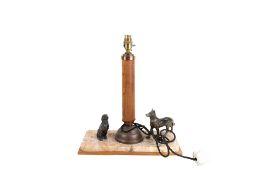 An Art Deco table lamp.