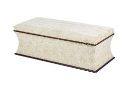 A vintage waisted ottoman.