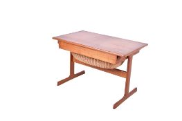 A Kai Kristiansen Danish mid-century teak sewing side table.