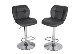 A pair of contemporary bar stools.