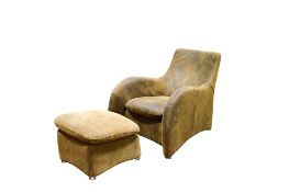 After Gerard van den Berg for Montis, a 'Loge' lounge chair and footstool.