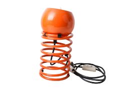 A circa 1970s Herbert Terry 'Zebedee' table lamp. Having an 'eye ball' style shade.