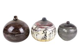 Richard Warnoch (20th century) - group of three assorted Studio Art Pottery lamp bases.