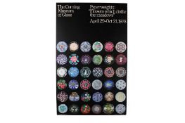 The Corning Museum of Glass - Paperweights, 1978, exhibition poster on board.